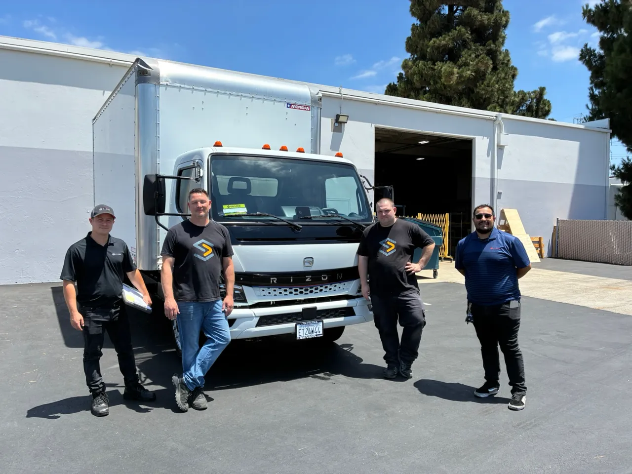 Same Day Distributing RIZON electric truck in Westminster, California